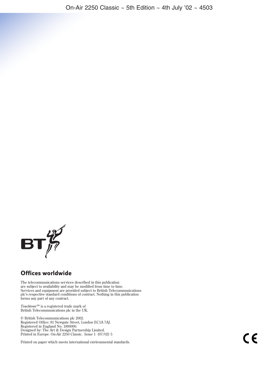 BT 2100 Classic User Manual | Page 42 / 42