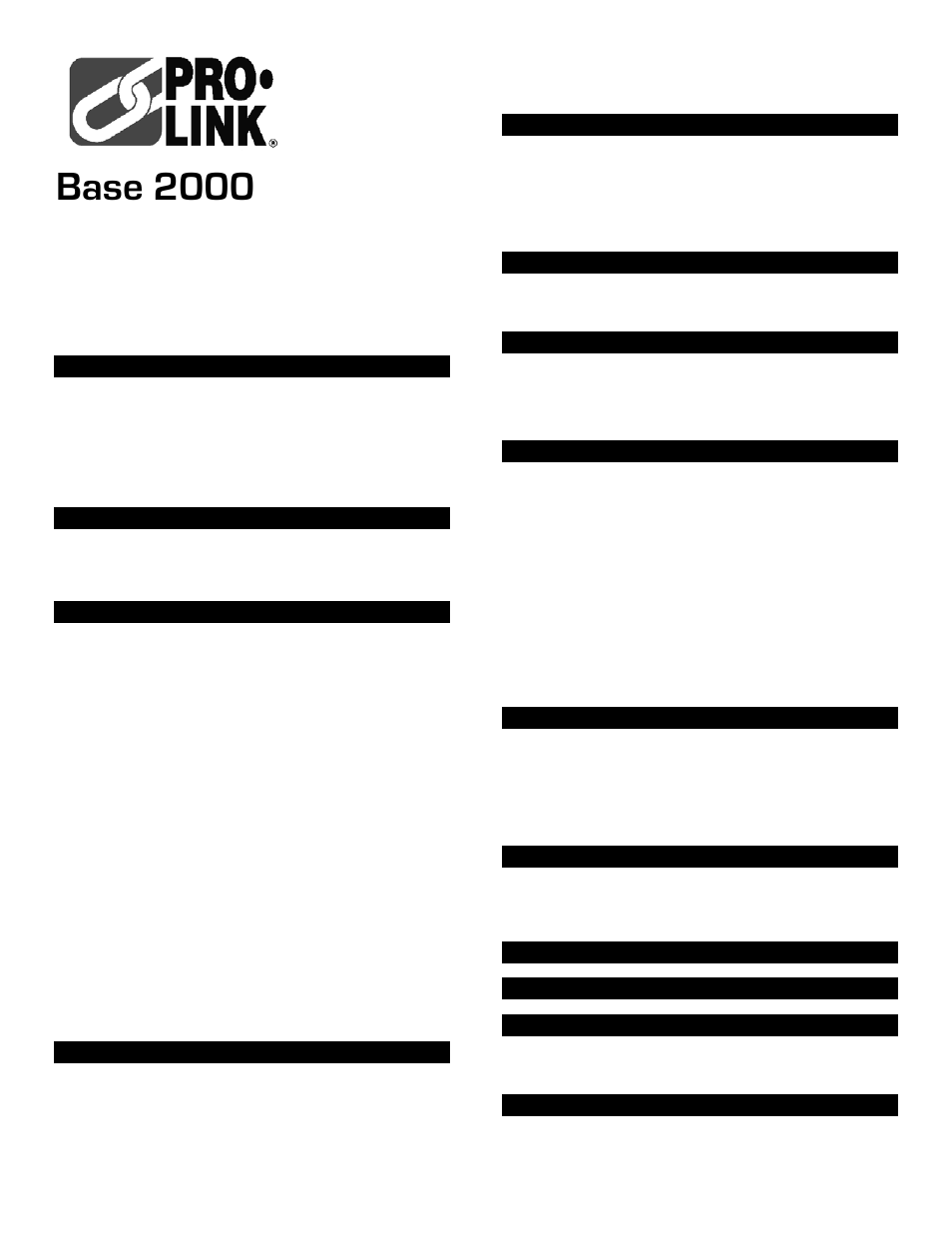 Pro-Link Base 2000 - Sealer/Base Coat 06299 User Manual | 3 pages