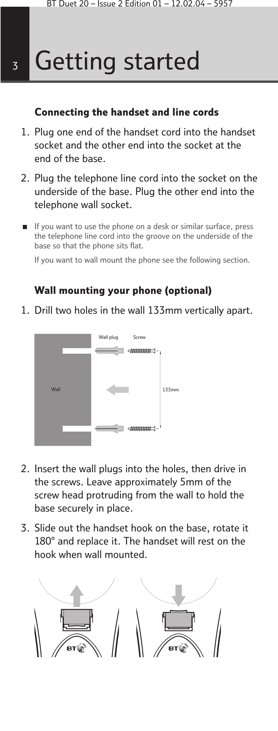 Getting started | BT Duet 20 User Manual | Page 3 / 12