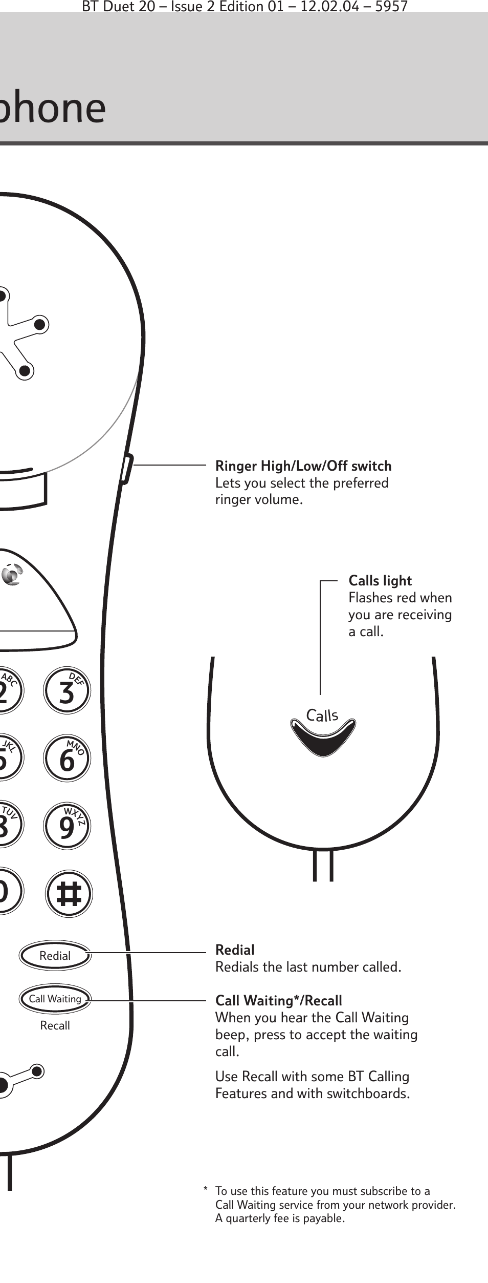Phone | BT Duet 20 User Manual | Page 5 / 12