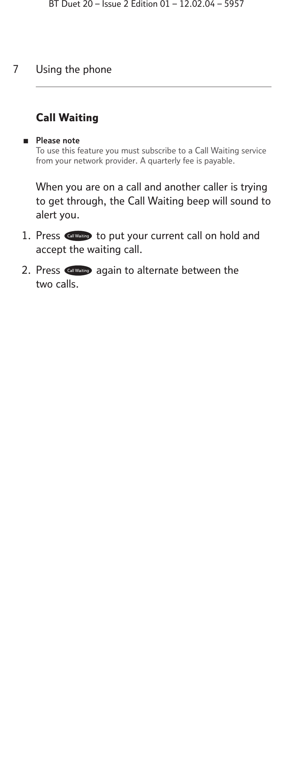 BT Duet 20 User Manual | Page 7 / 12