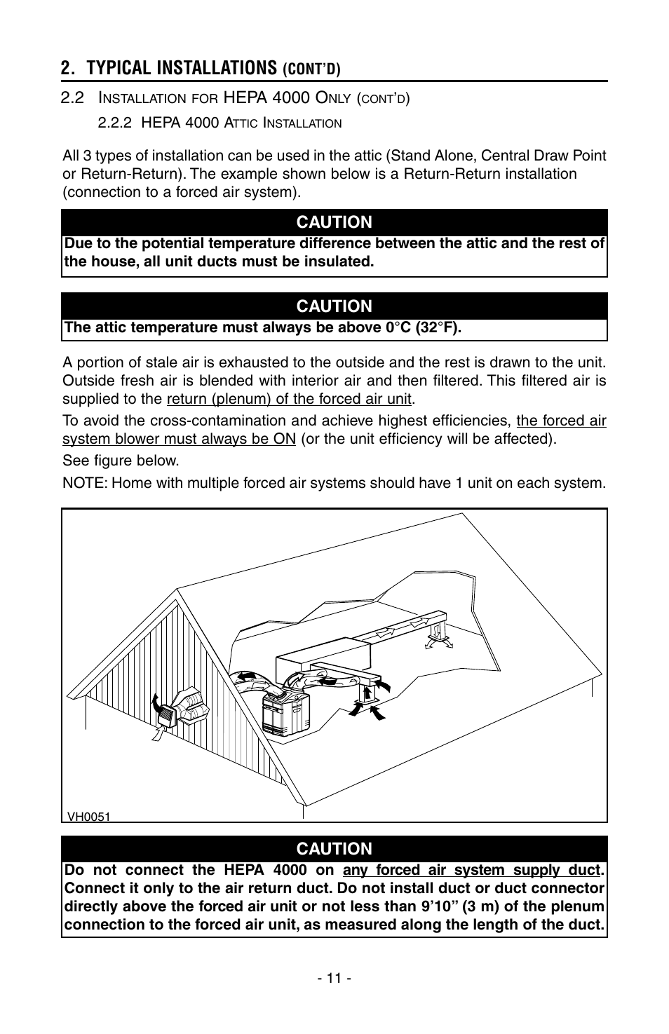 Typical installations | Broan HEPA 3000 User Manual | Page 11 / 38