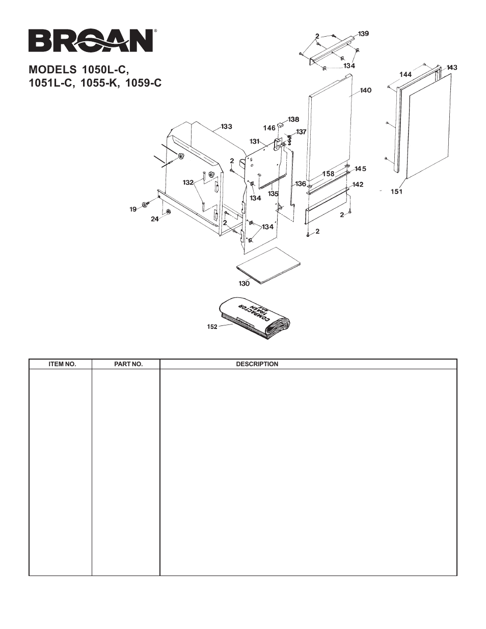 Broan 1059-C User Manual | Page 12 / 12