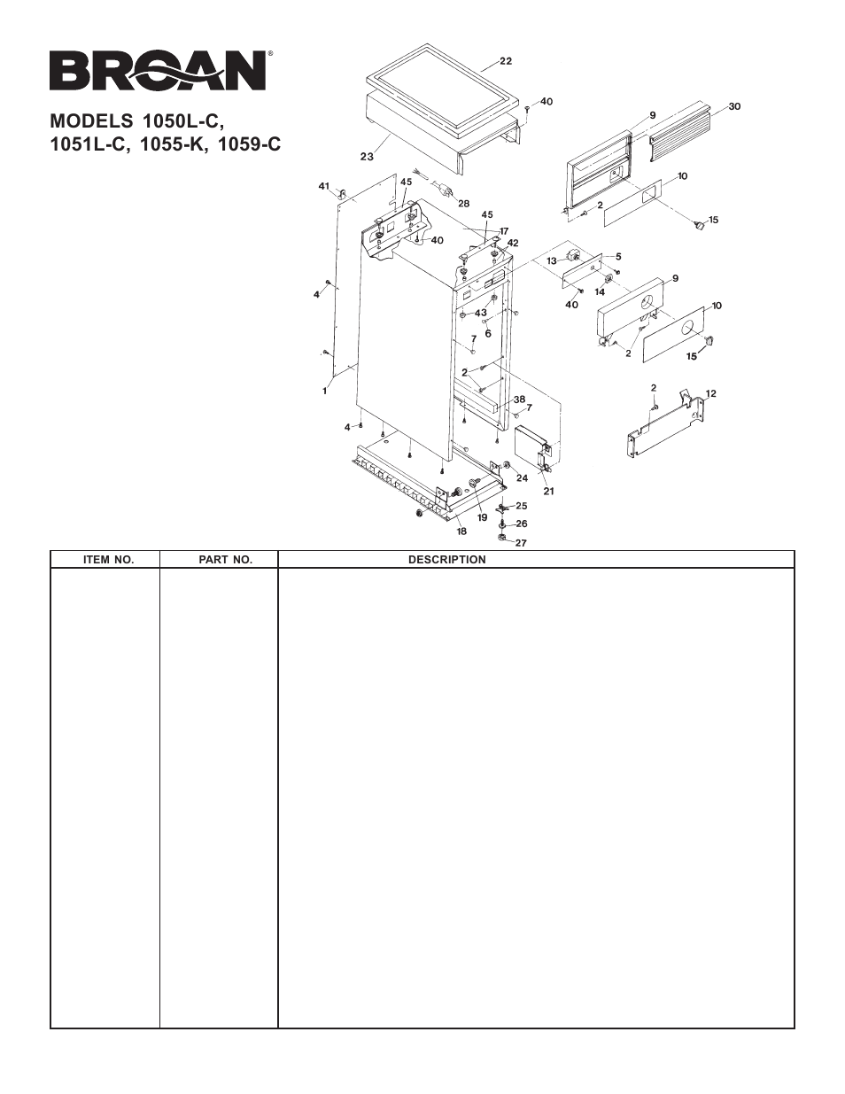 Broan 1059-C User Manual | Page 9 / 12