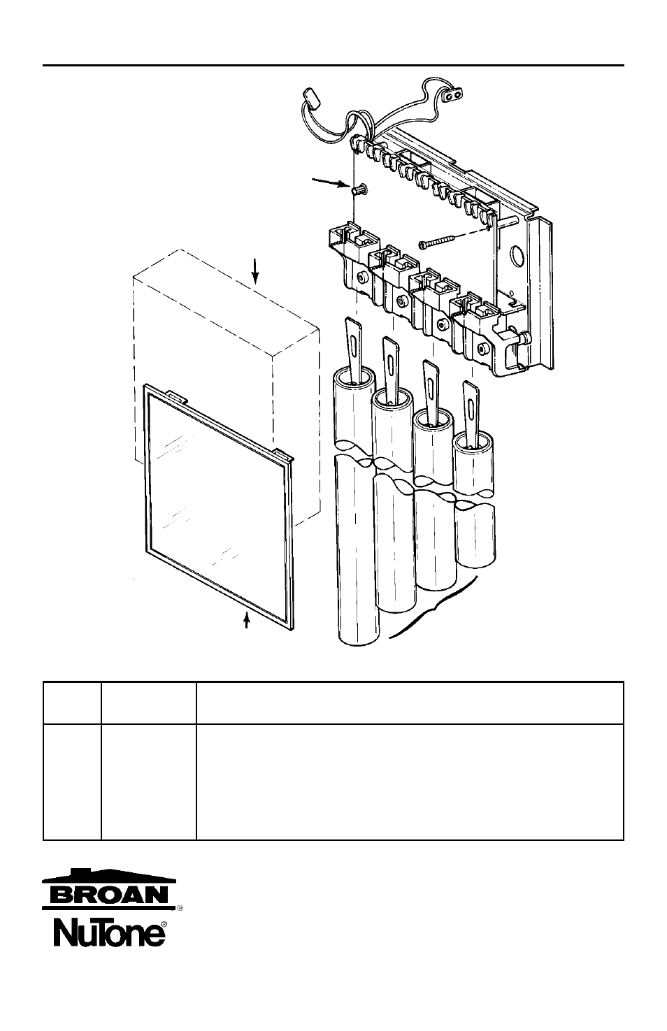 Service parts | Broan NUTONE C501CY User Manual | Page 4 / 4