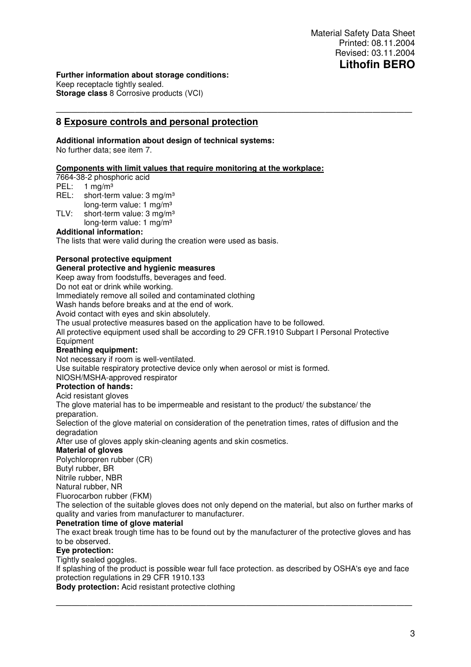 Lithofin bero | Pro-Link Lithofin BERO Rust Remover and Stone Cleaner 120009 User Manual | Page 3 / 6