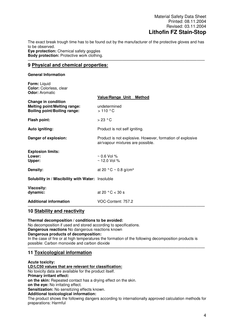 Lithofin fz stain-stop | Pro-Link Lithofin FZ Stain-Stop 120024 User Manual | Page 4 / 7