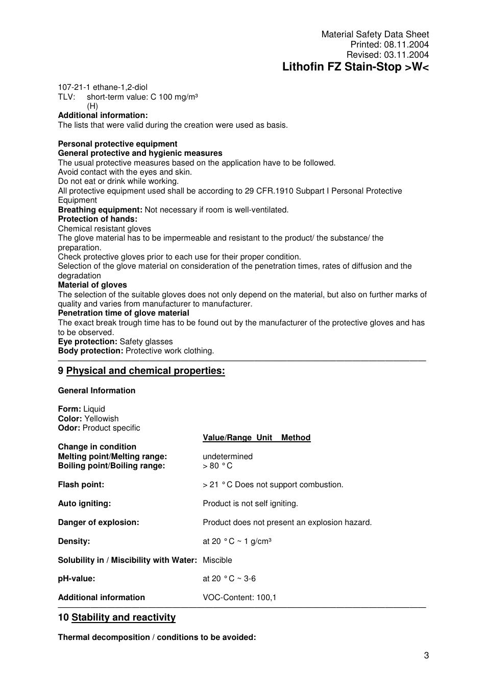 Lithofin fz stain-stop >w | Pro-Link Lithofin FZ Stain-Stop Water Based 120028 User Manual | Page 3 / 5
