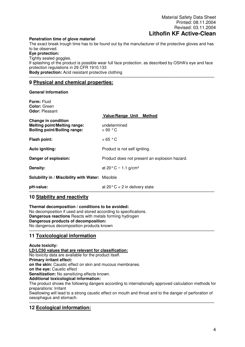 Lithofin kf active-clean | Pro-Link Lithofin KF Active-Clean 120019 User Manual | Page 4 / 6