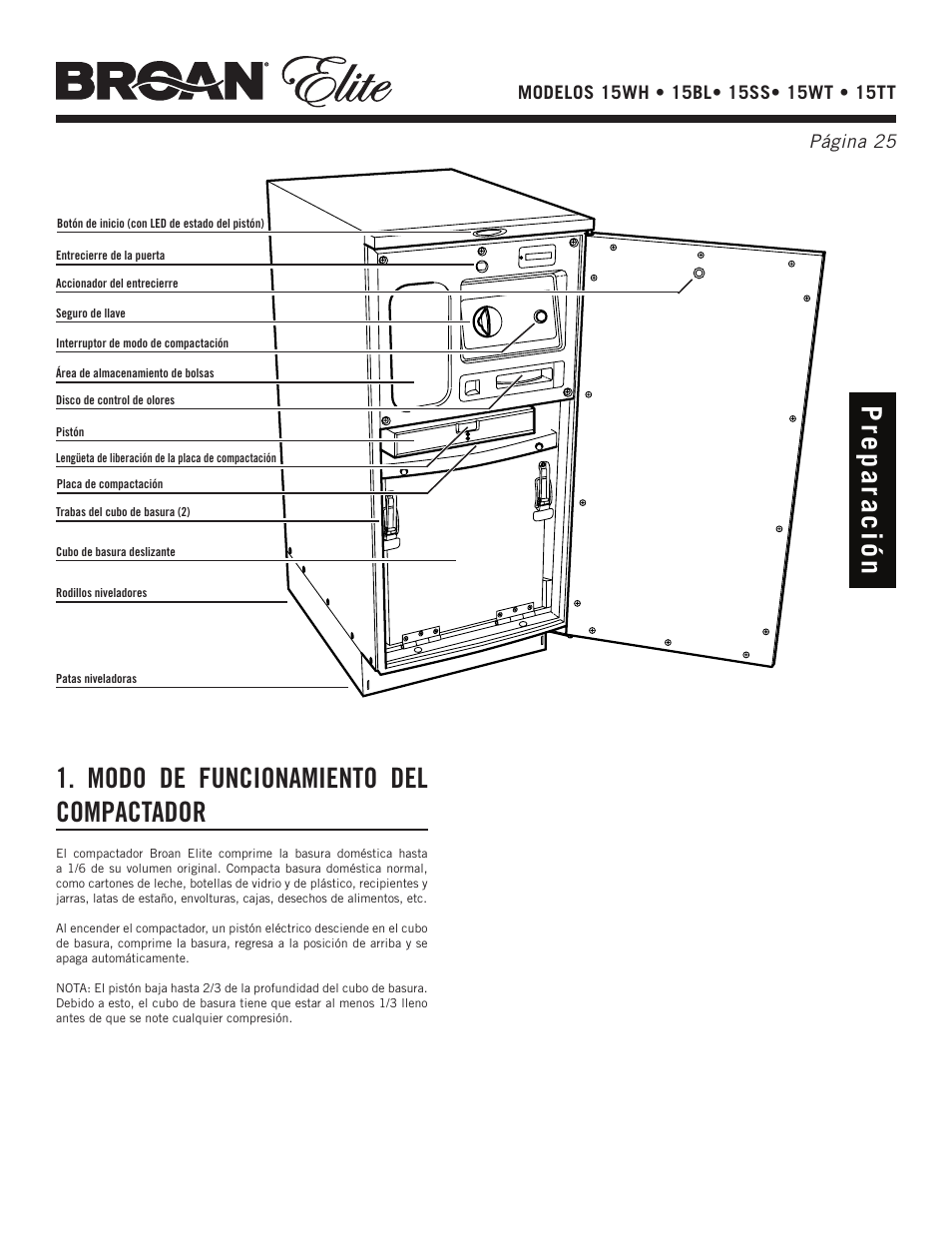 Broan Elite 15WH User Manual | Page 25 / 32