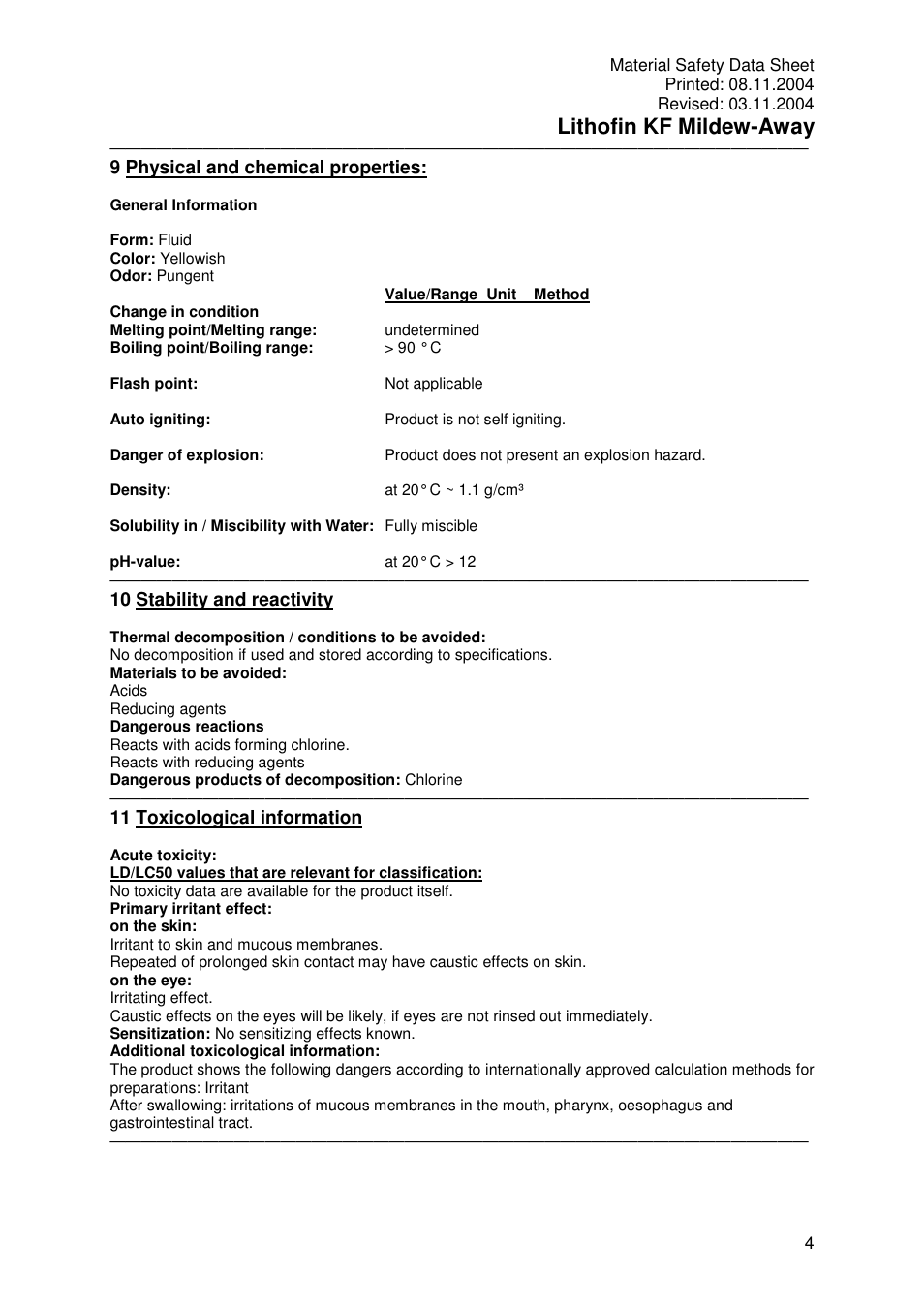 Lithofin kf mildew-away | Pro-Link Lithofin KF Mildew-Away 120015 User Manual | Page 4 / 6