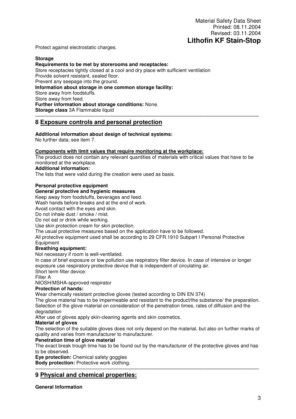 Lithofin kf stain-stop | Pro-Link Lithofin KF Stain-Stop 120017 User Manual | Page 3 / 6