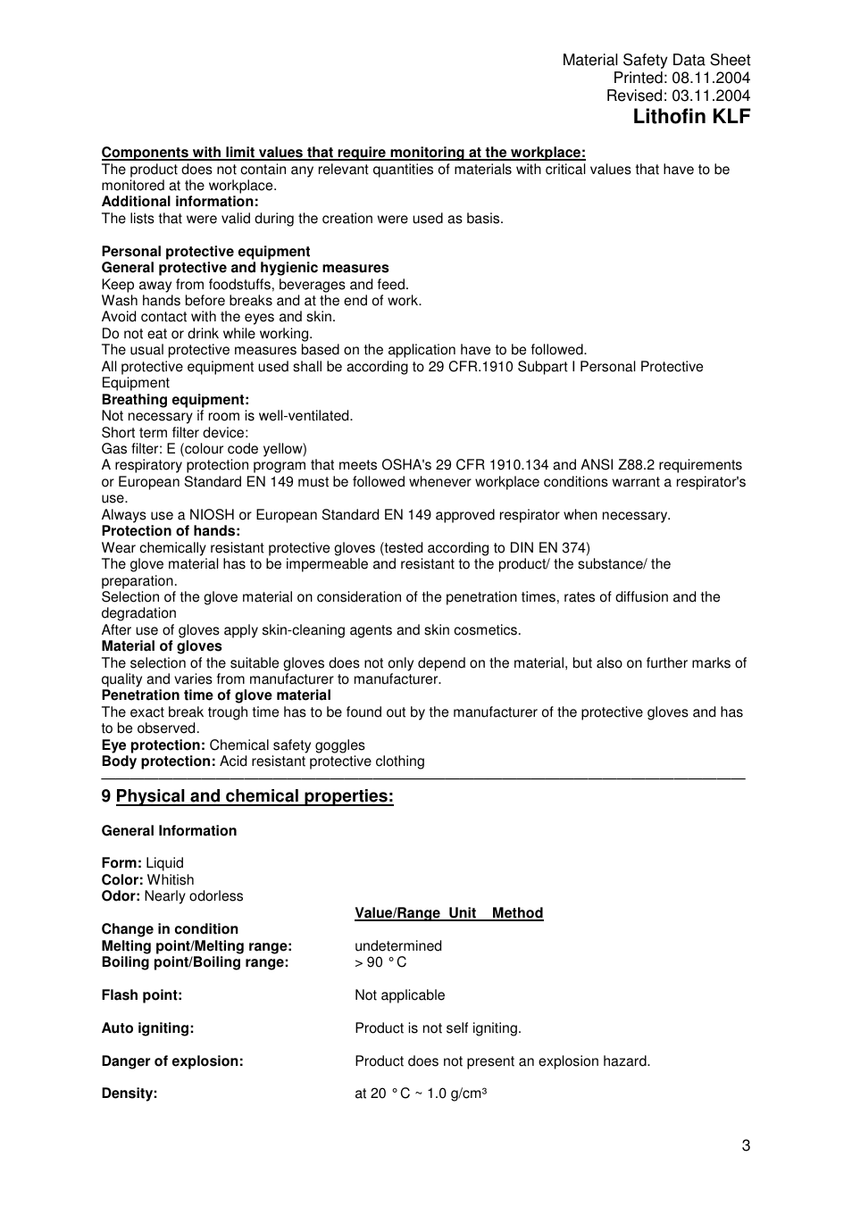 Lithofin klf | Pro-Link Lithofin KLF Crystallization Fluid 120055 User Manual | Page 3 / 6