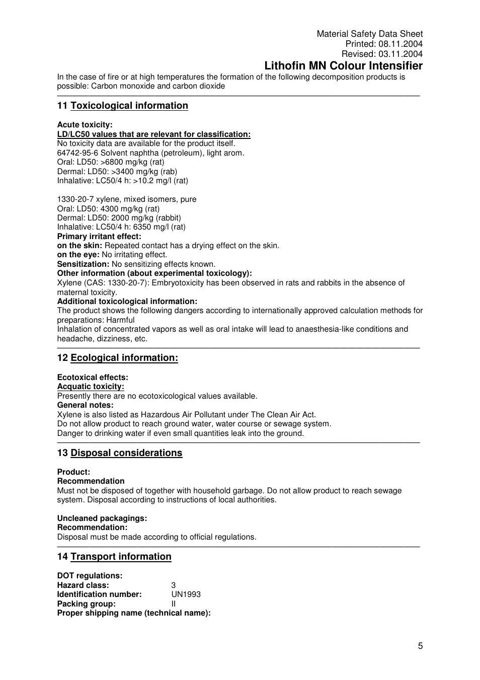 Lithofin mn colour intensifier | Pro-Link Lithofin MN Color Intensifier 120046 User Manual | Page 5 / 7