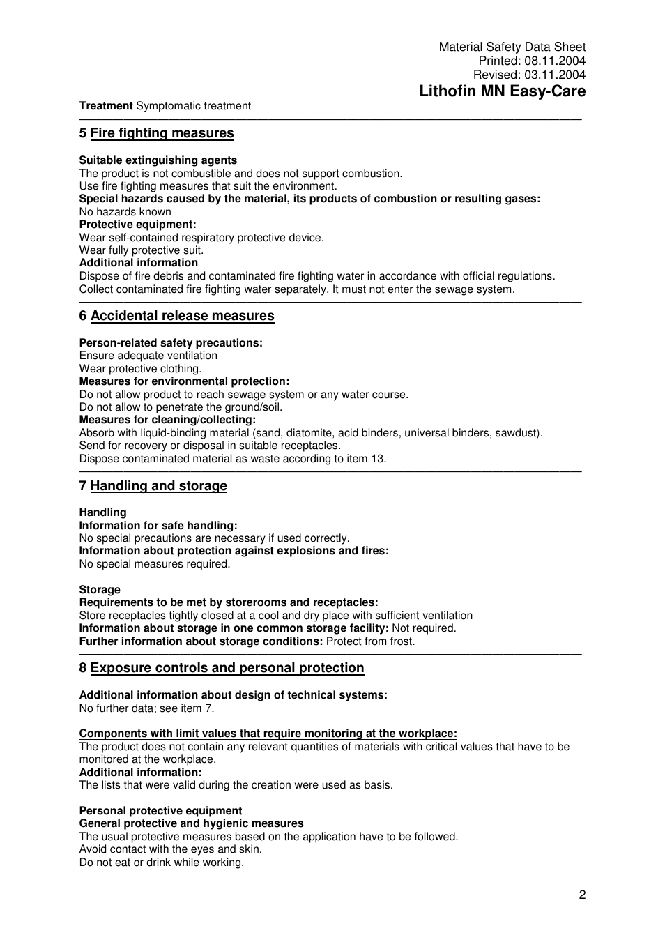 Lithofin mn easy-care | Pro-Link Lithofin MN Easy Care 120066 User Manual | Page 2 / 5