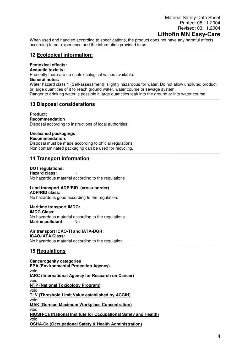 Lithofin mn easy-care | Pro-Link Lithofin MN Easy Care 120066 User Manual | Page 4 / 5