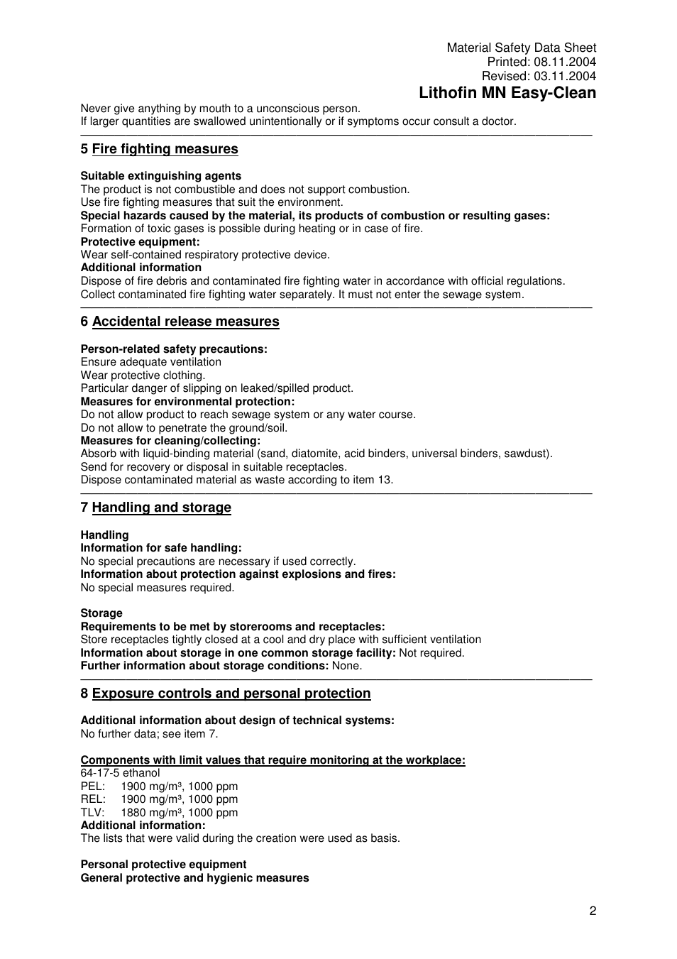 Lithofin mn easy-clean | Pro-Link Lithofin MN Easy Clean 120053 User Manual | Page 2 / 5