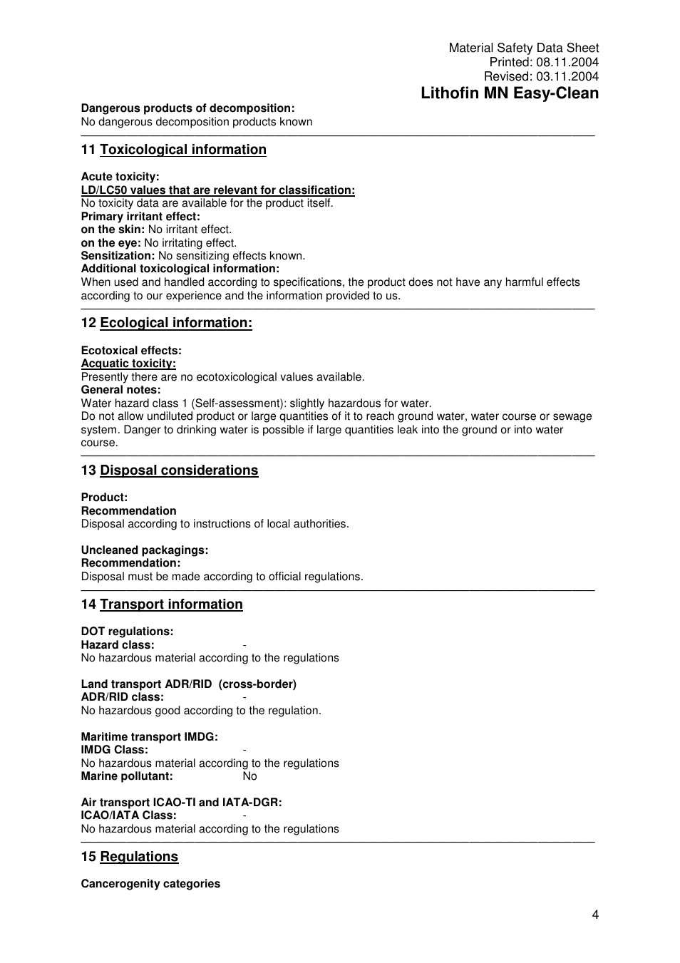 Lithofin mn easy-clean | Pro-Link Lithofin MN Easy Clean 120053 User Manual | Page 4 / 5