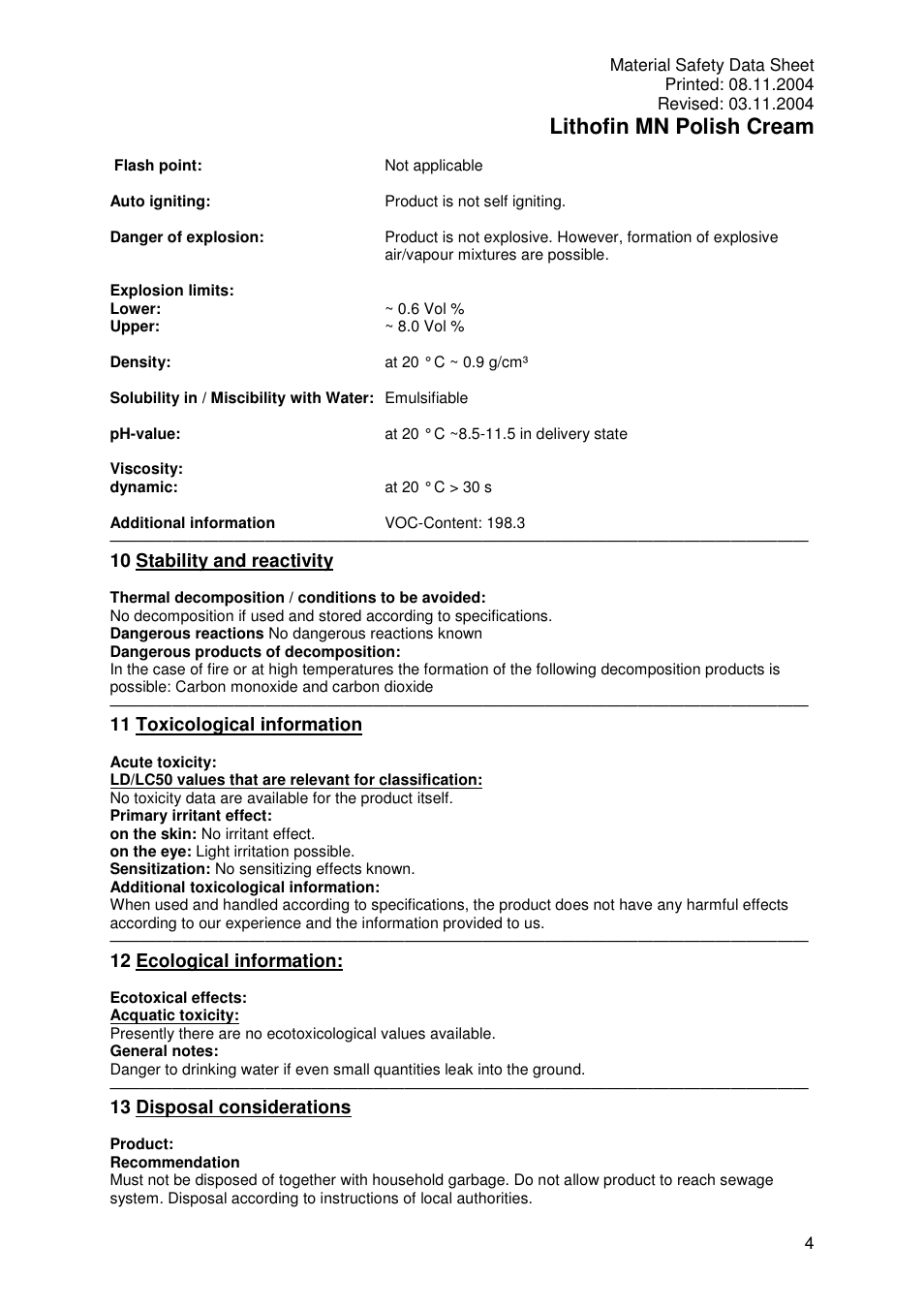 Lithofin mn polish cream | Pro-Link Lithofin MN Polish Cream 120049 User Manual | Page 4 / 6