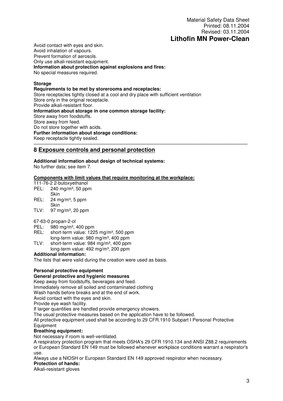 Lithofin mn power-clean | Pro-Link Lithofin MN Power-Clean 120069 User Manual | Page 3 / 6