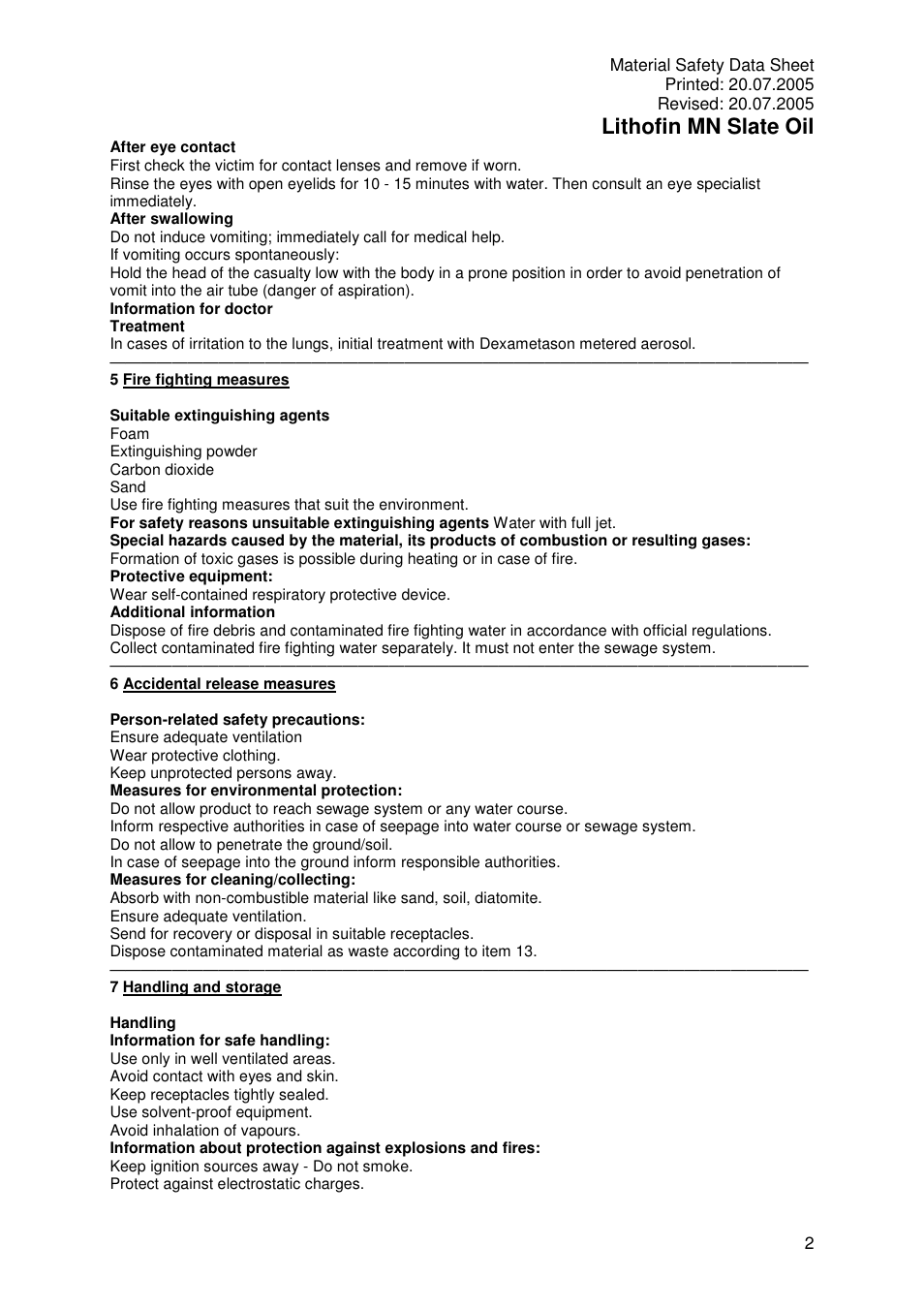 Lithofin mn slate oil | Pro-Link Lithofin MN Slate Oil 120050 User Manual | Page 2 / 6