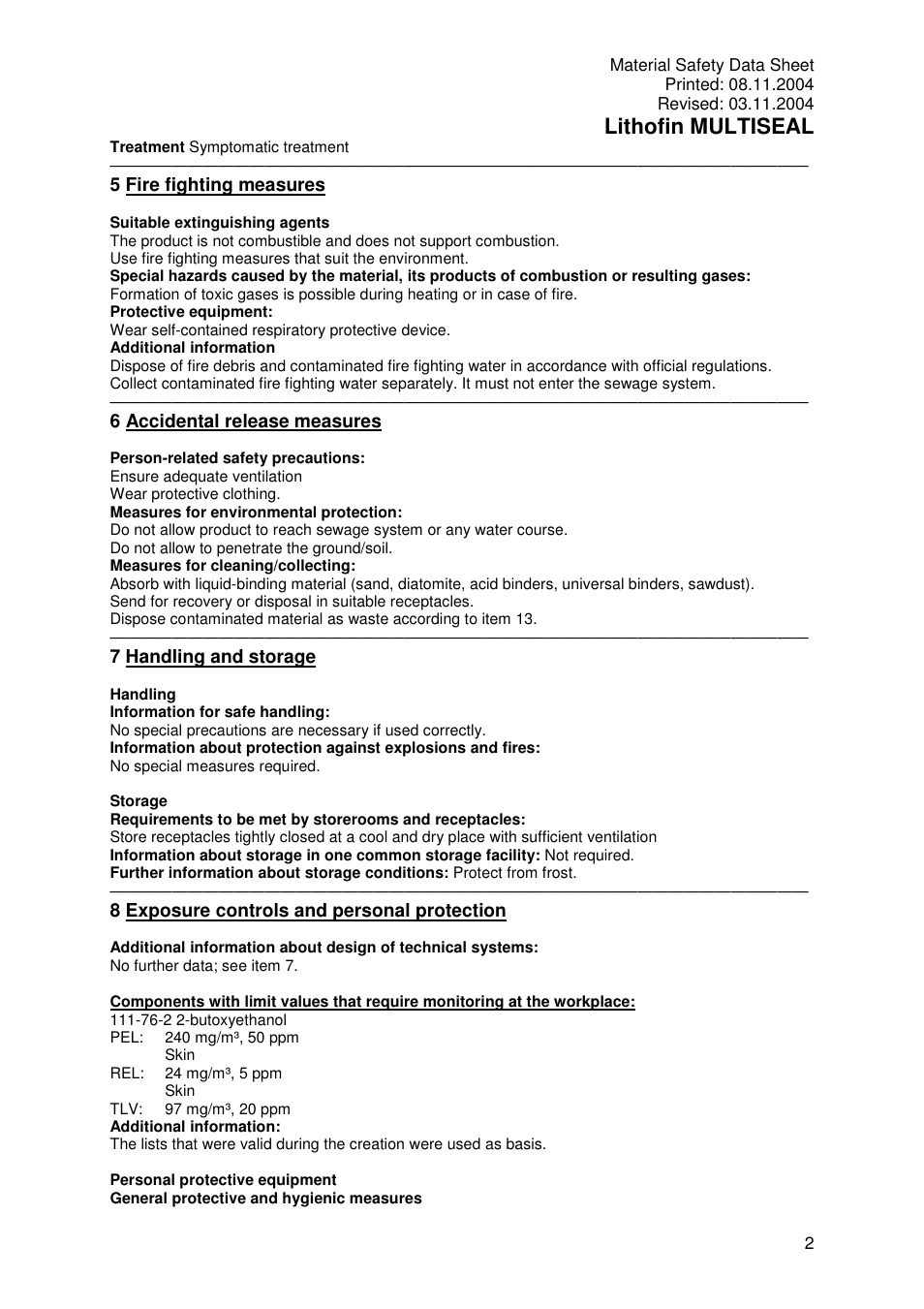 Lithofin multiseal | Pro-Link Lithofin Multi-Seal 120065 User Manual | Page 2 / 5