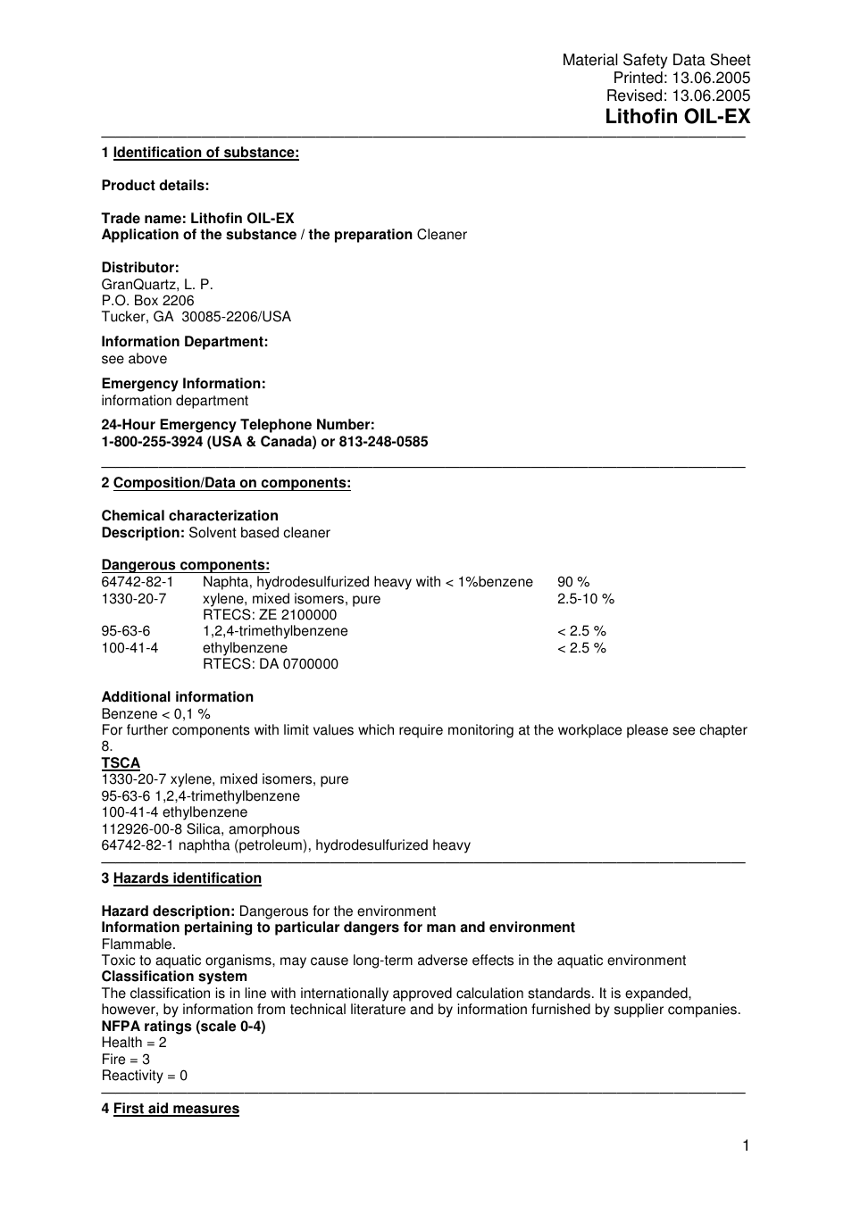 Pro-Link Lithofin Oil-Ex 120056 User Manual | 7 pages
