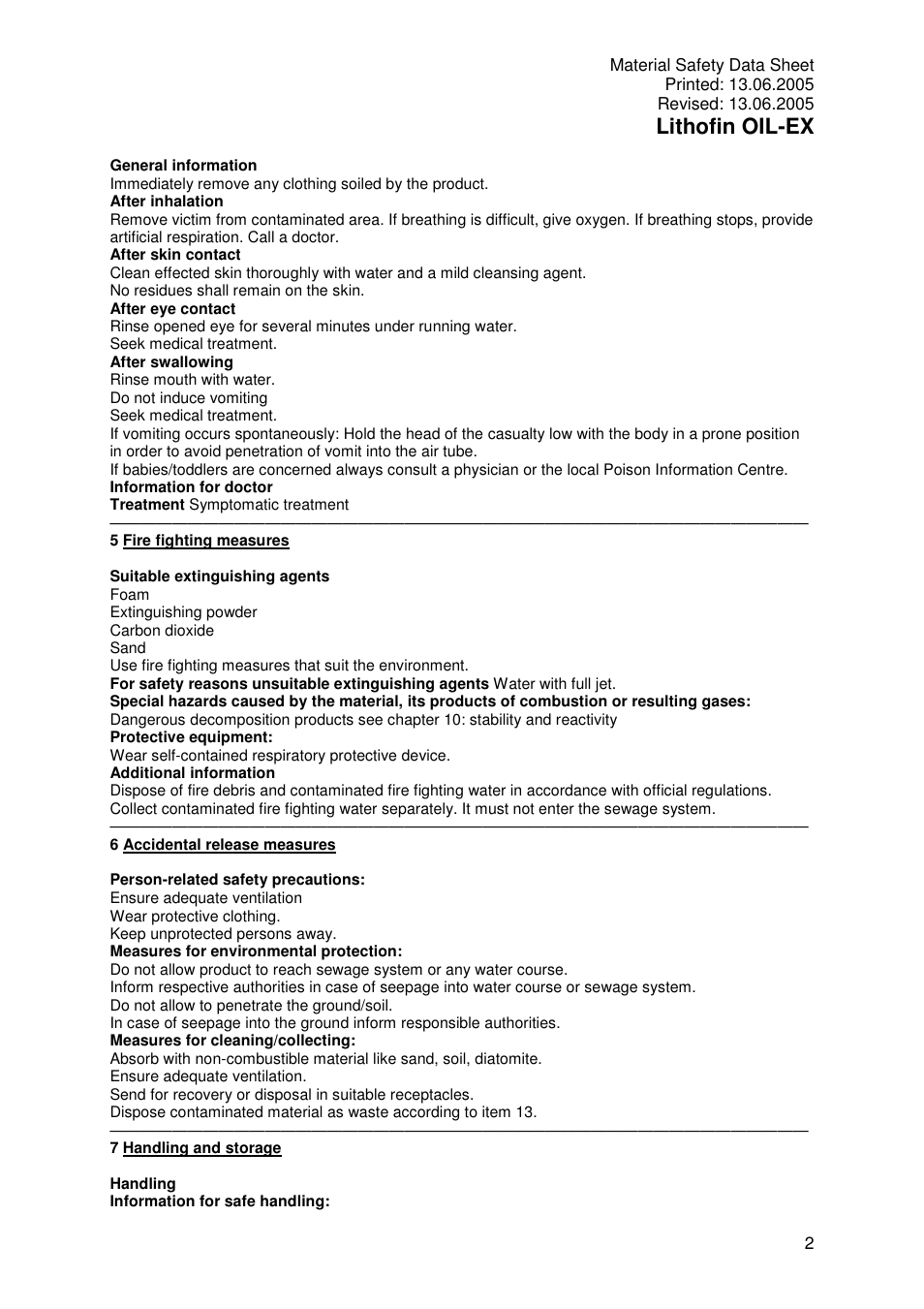 Lithofin oil-ex | Pro-Link Lithofin Oil-Ex 120056 User Manual | Page 2 / 7