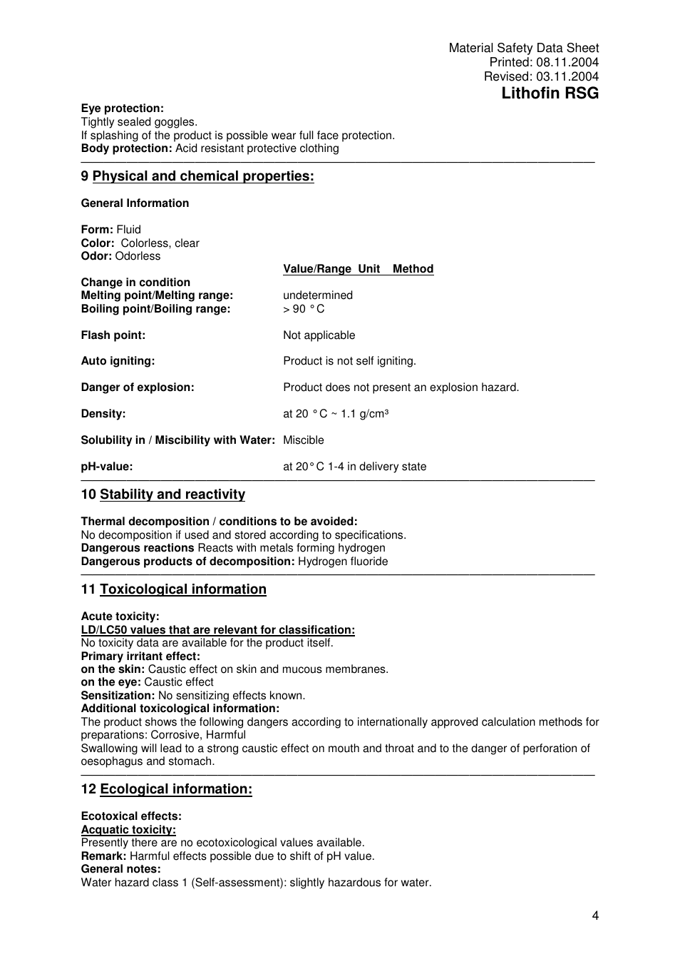 Lithofin rsg | Pro-Link Lithofin RSG Slip Resistant Treatment 120012 User Manual | Page 4 / 6