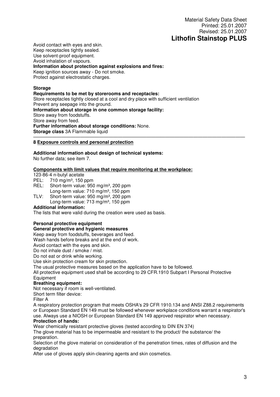 Lithofin stainstop plus | Pro-Link Lithofin Stain-Stop Plus 120071 User Manual | Page 3 / 7