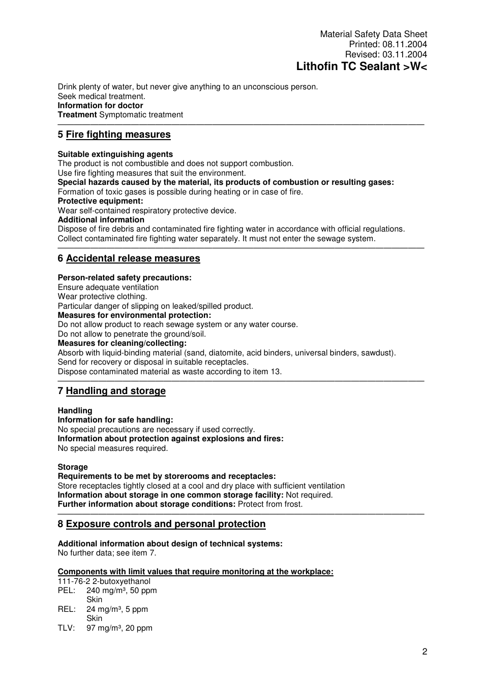 Lithofin tc sealant >w | Pro-Link Lithofin TC Sealant Water Based 120030 User Manual | Page 2 / 5