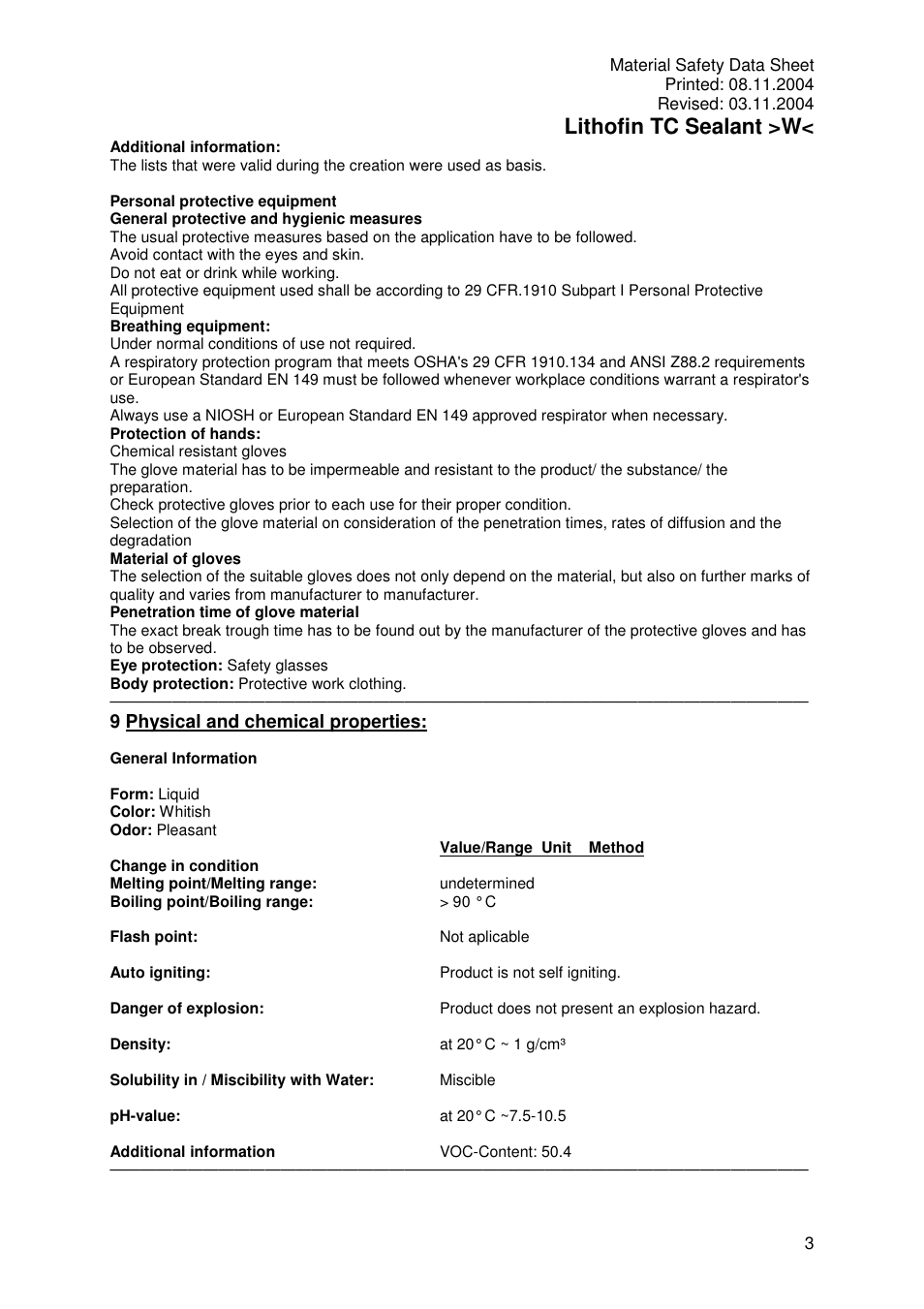 Lithofin tc sealant >w | Pro-Link Lithofin TC Sealant Water Based 120030 User Manual | Page 3 / 5