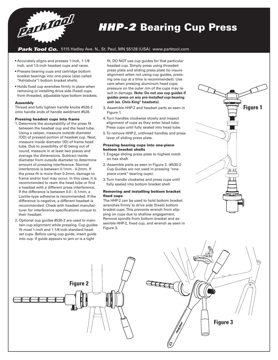 Park Tool HHP-2 User Manual | 4 pages