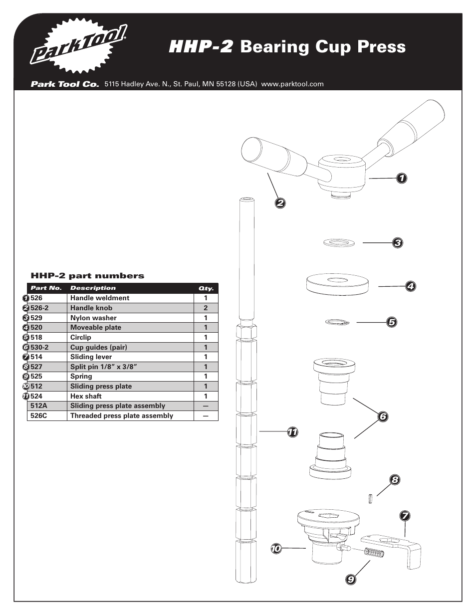 Hhp-2 bearing cup press | Park Tool HHP-2 User Manual | Page 3 / 4