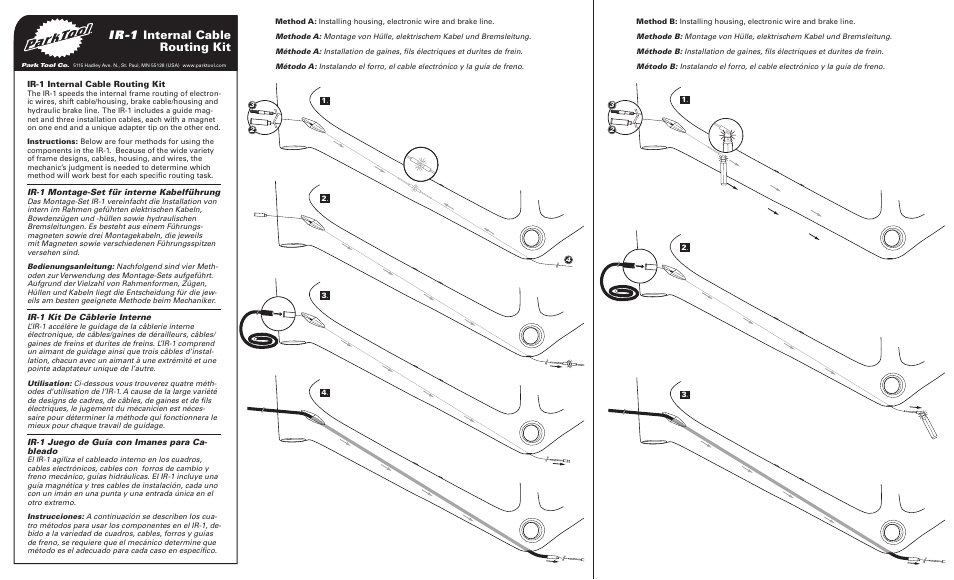 Park Tool IR-1 User Manual | 2 pages