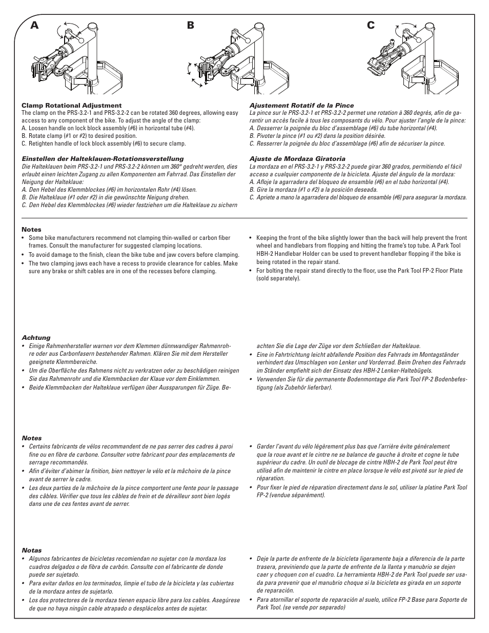 Ab c | Park Tool PRS-3.2-1 User Manual | Page 3 / 4