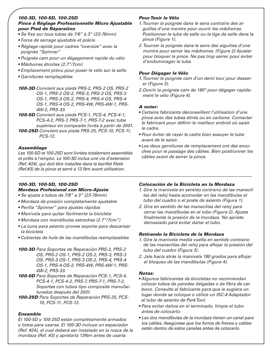 Park Tool 100-25D User Manual | Page 2 / 4