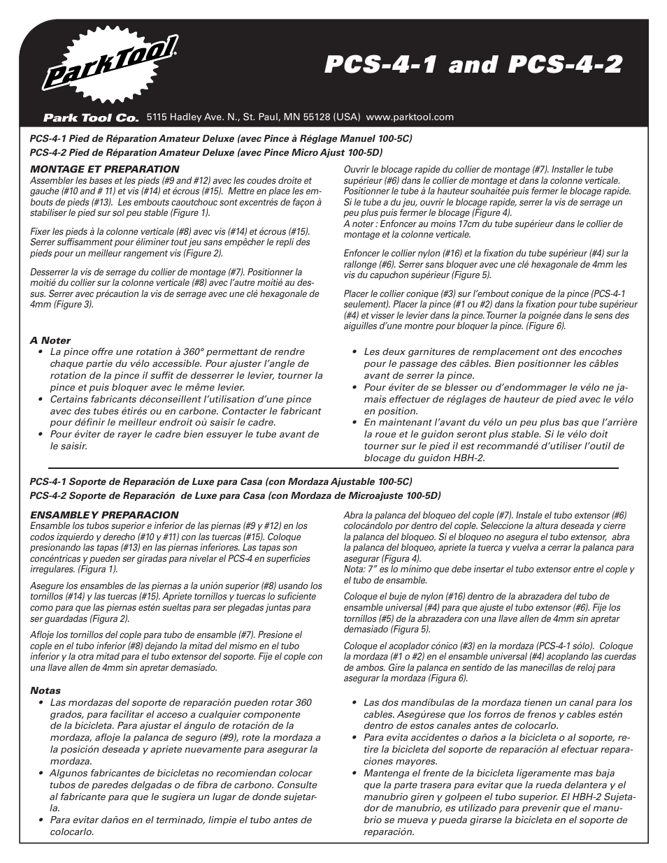 Pcs-4-1 and pcs-4-2 | Park Tool PCS-4-2 User Manual | Page 2 / 4