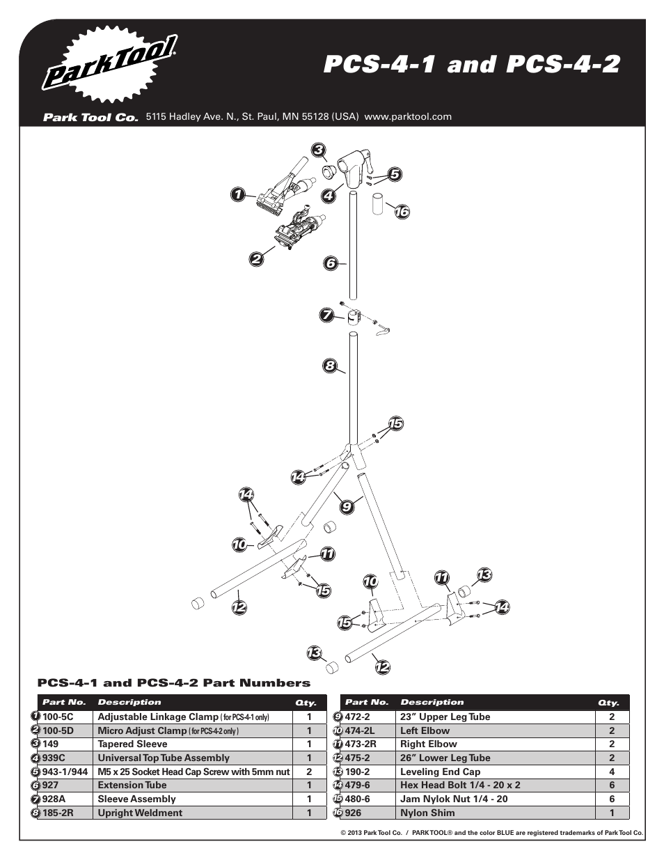 Pcs-4-1 and pcs-4-2 | Park Tool PCS-4-2 User Manual | Page 4 / 4