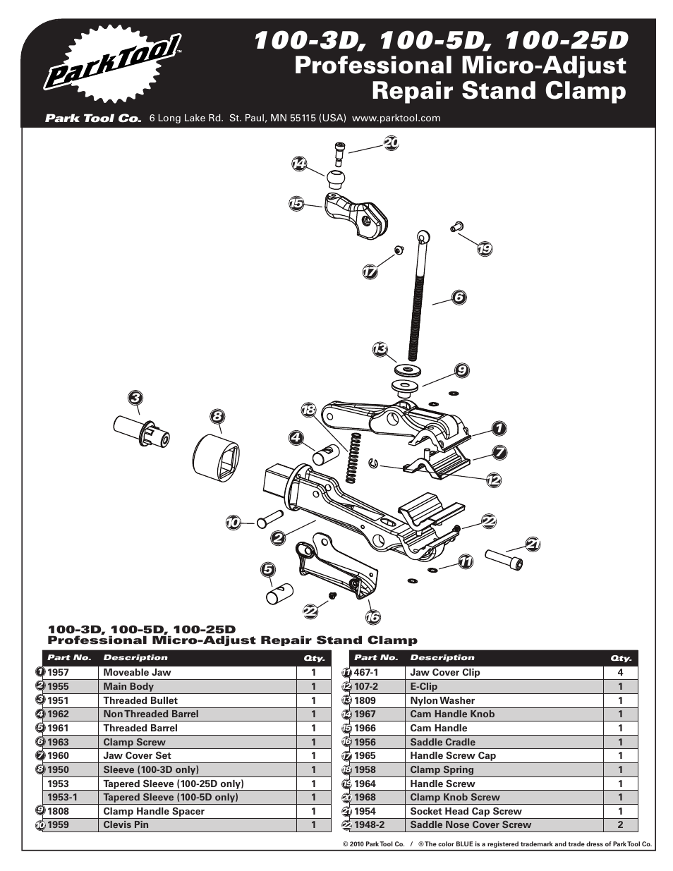 Park Tool 100-25D User Manual | Page 4 / 4