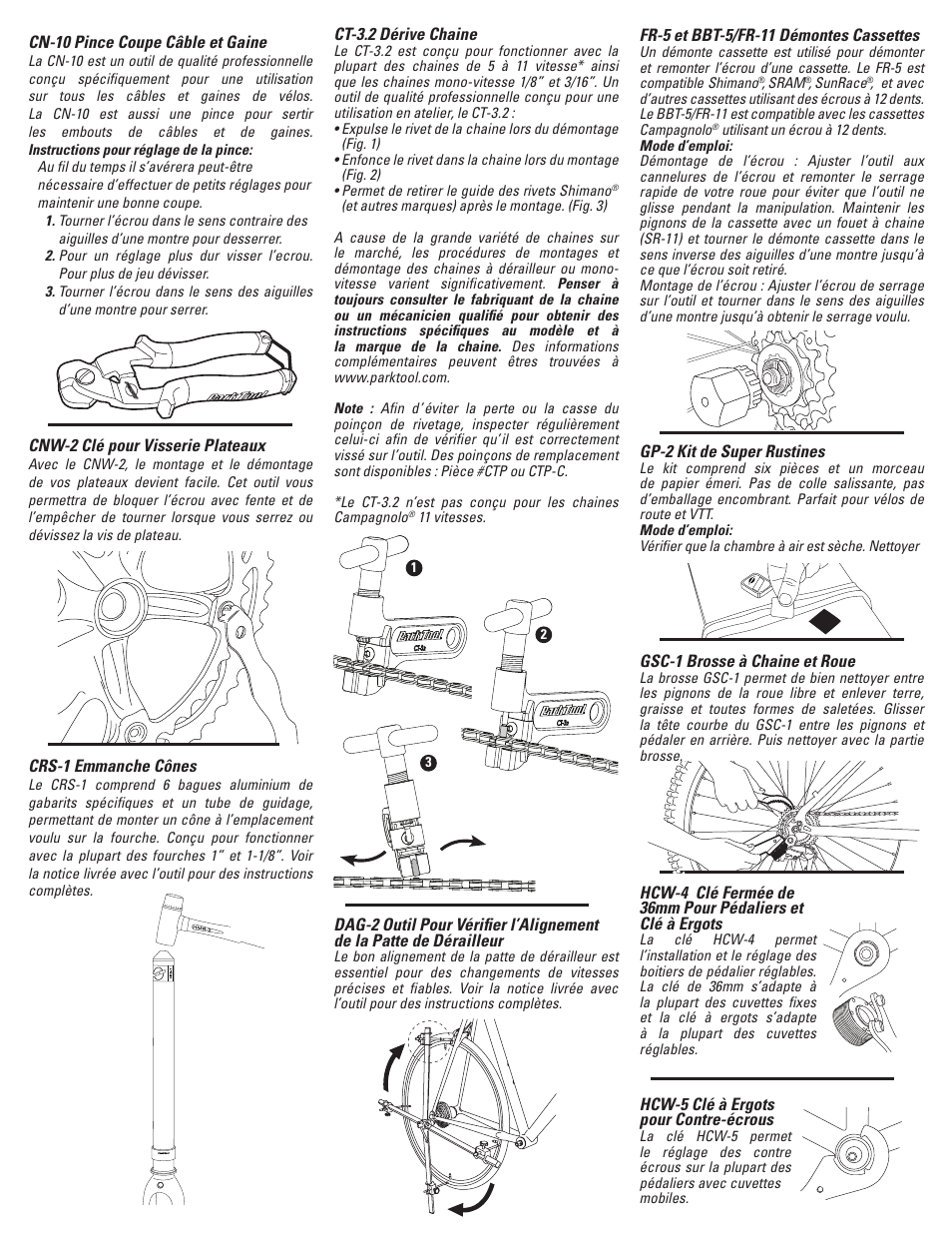 French pg2 | Park Tool PK-65 User Manual | Page 10 / 16