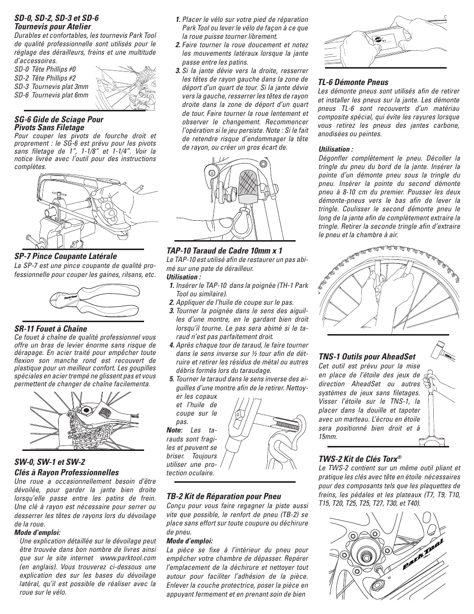 French pg4 | Park Tool PK-65 User Manual | Page 12 / 16