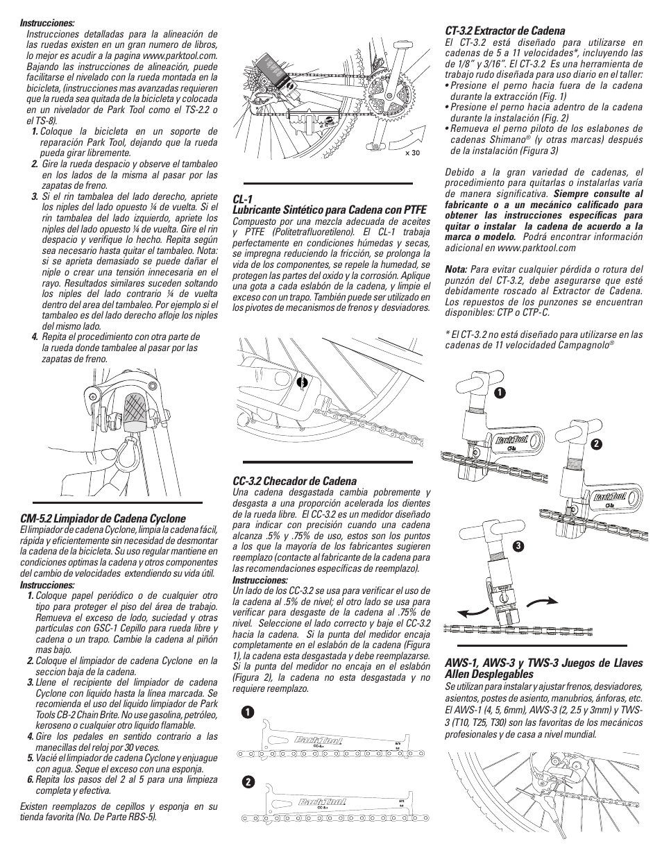 Spanish pg-2 | Park Tool AK-38 User Manual | Page 5 / 12