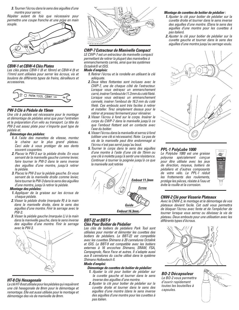 French pg-3 | Park Tool AK-38 User Manual | Page 9 / 12