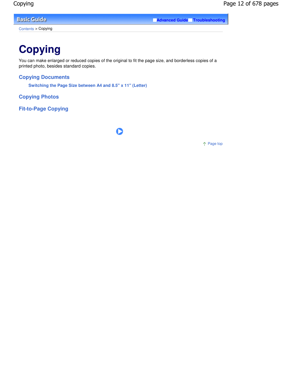 Copying | Canon PIXMA MP250 User Manual | Page 12 / 678