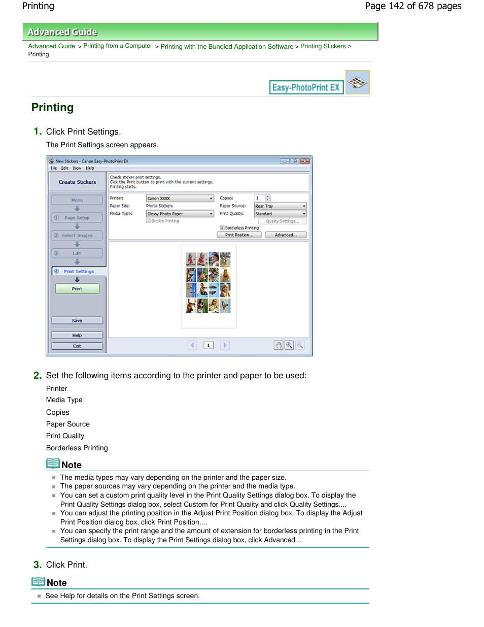 Printing | Canon PIXMA MP250 User Manual | Page 142 / 678