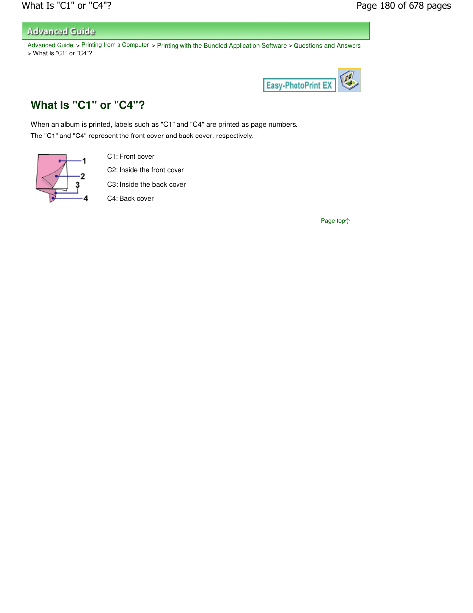 What is "c1" or "c4 | Canon PIXMA MP250 User Manual | Page 180 / 678