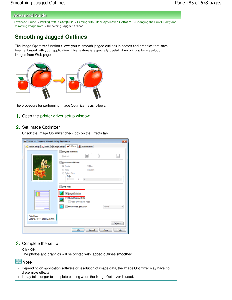 Smoothing jagged outlines | Canon PIXMA MP250 User Manual | Page 285 / 678