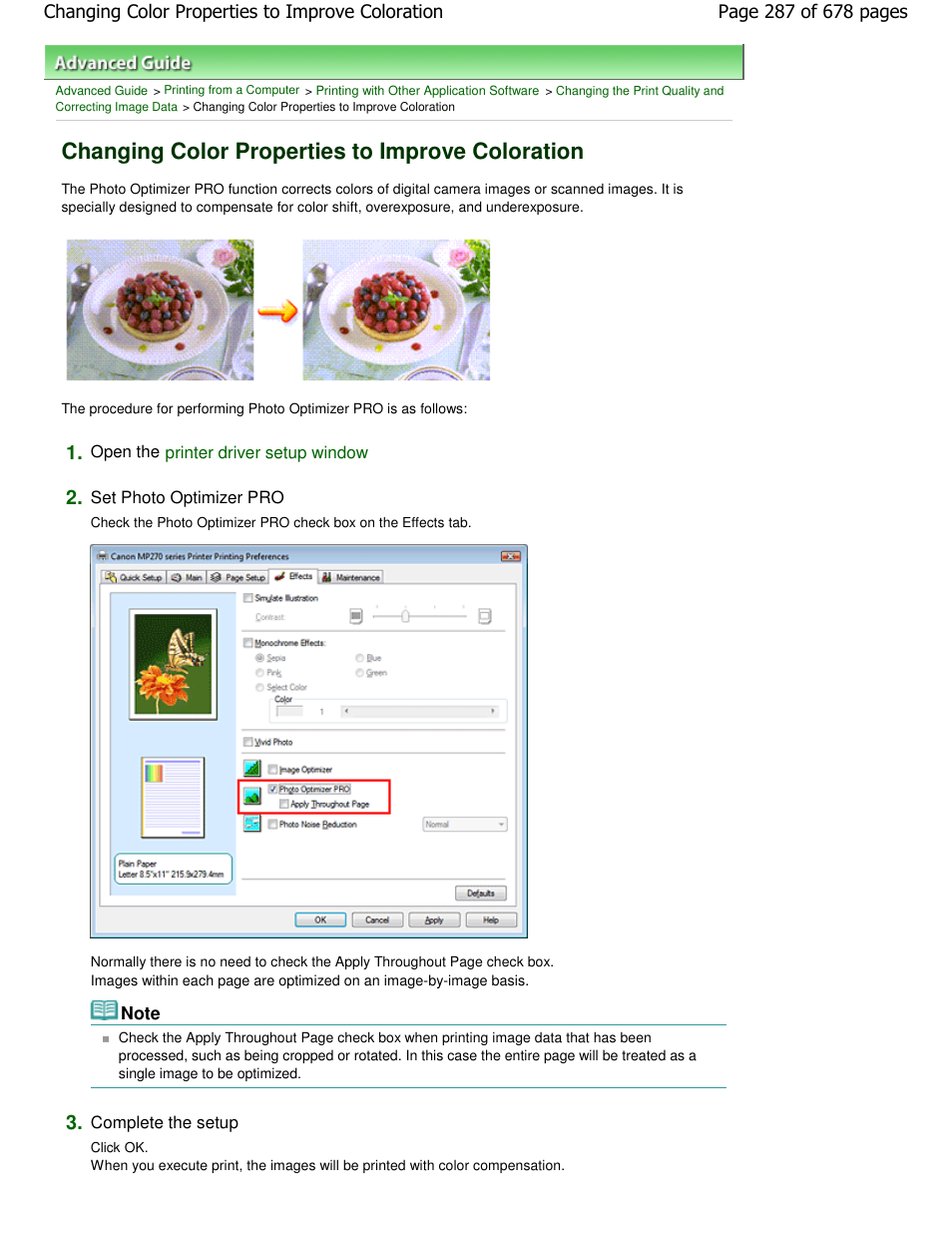 Changing color properties to improve coloration | Canon PIXMA MP250 User Manual | Page 287 / 678