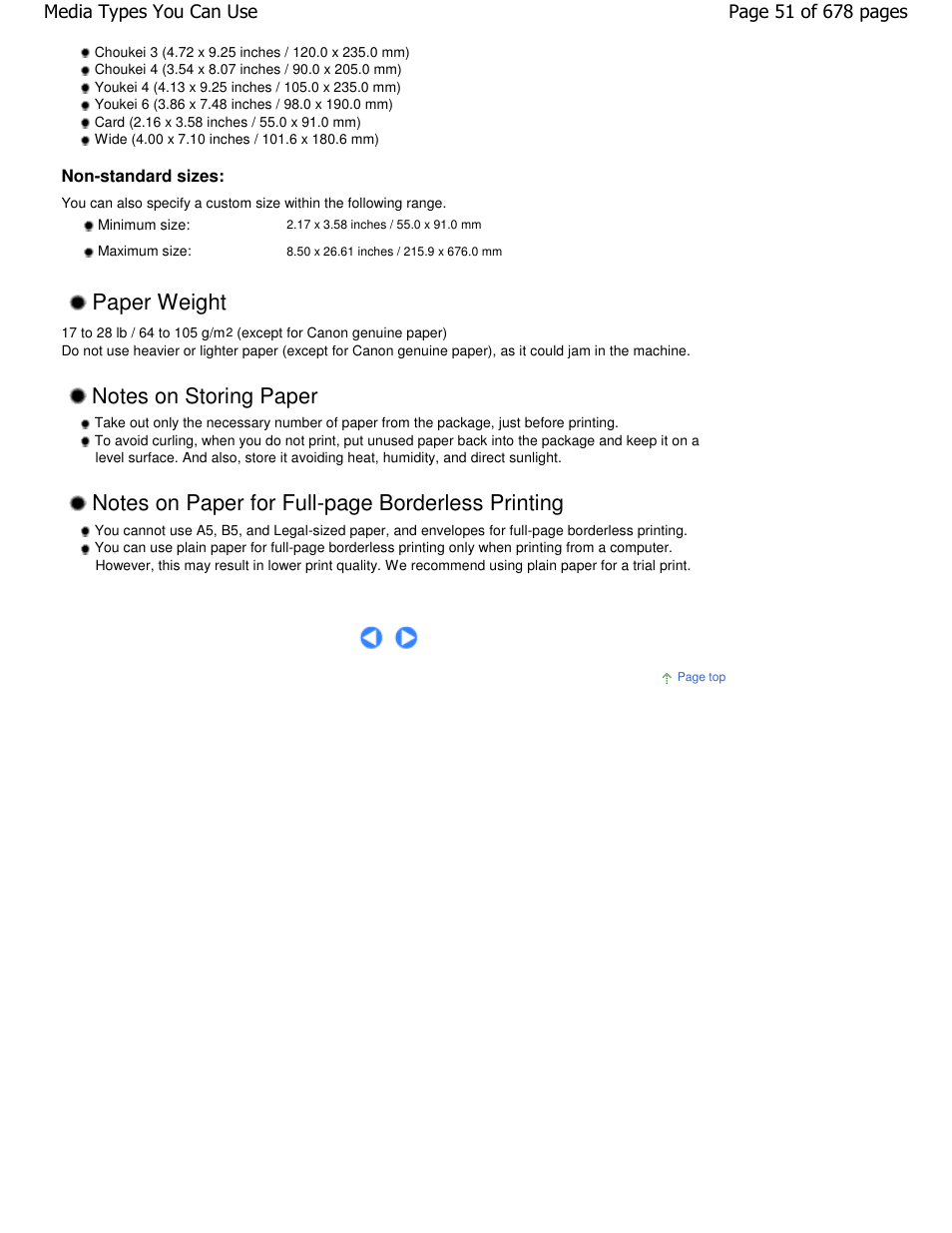 Paper weight | Canon PIXMA MP250 User Manual | Page 51 / 678